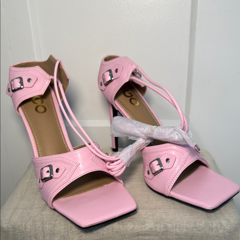 EGO Pink Strappy Heels Sandals